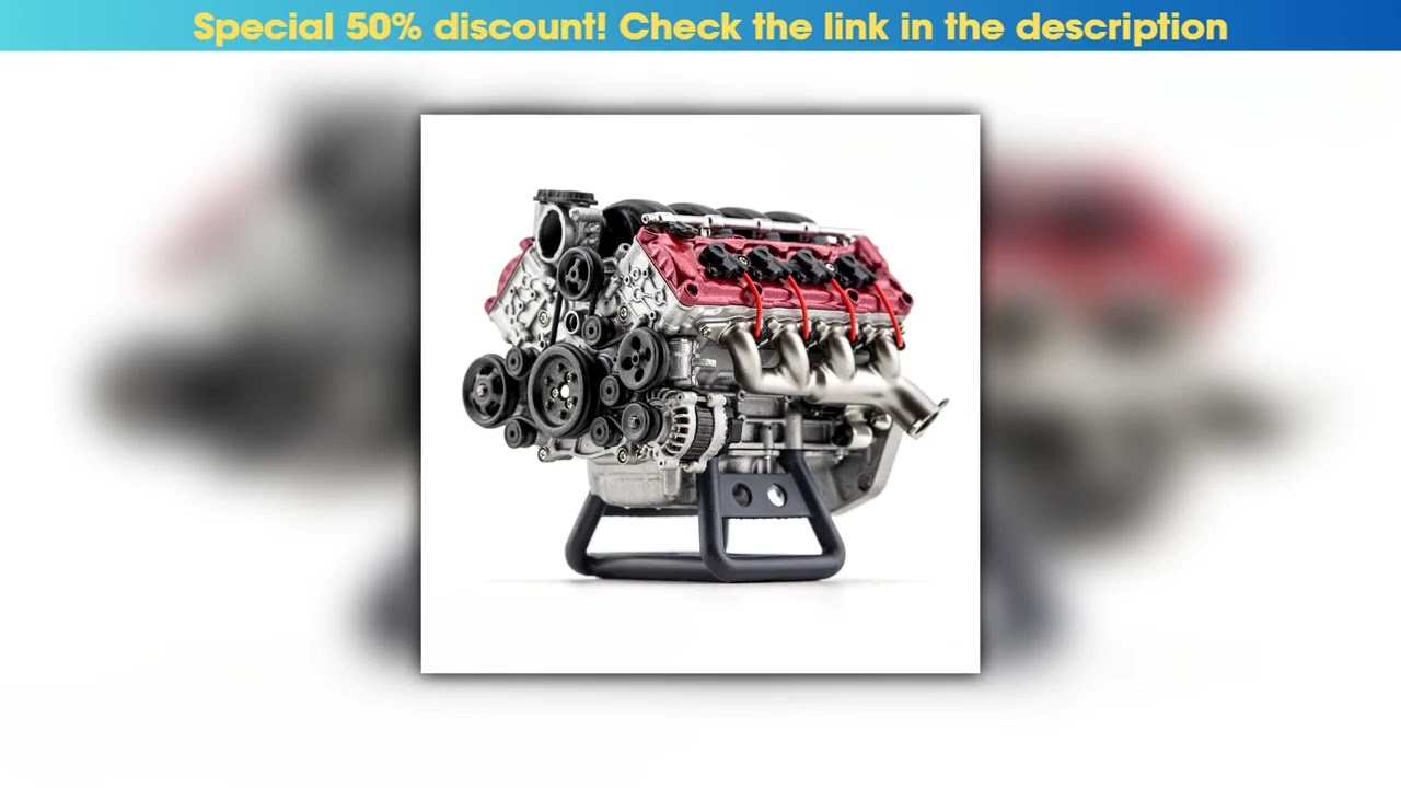 Exclusive V8 Engine Replica Kit - Build a Functional Miniature Engine with Detailed Components, Per