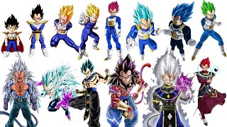 Todas las Transformaciones de Vegeta del 1 al 100