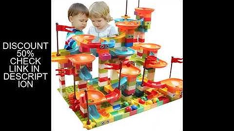 77-308PCS Marble Race Run Big Block Compatible city Building Blocks Funnel Slide Blocks DIY Big Bric