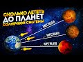 сколько лететь от Земли до других планет солнечной системы ?.От Меркурия до Плутона.