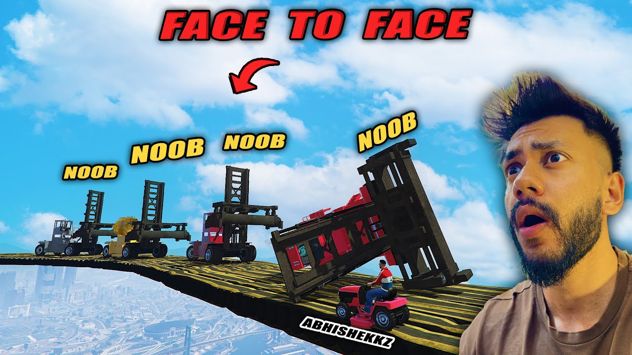 100 CHECKPOINTS 😭TRUCK 🚚FACE TO FACE| GTA 5 PARKOUR RACE - YouTube