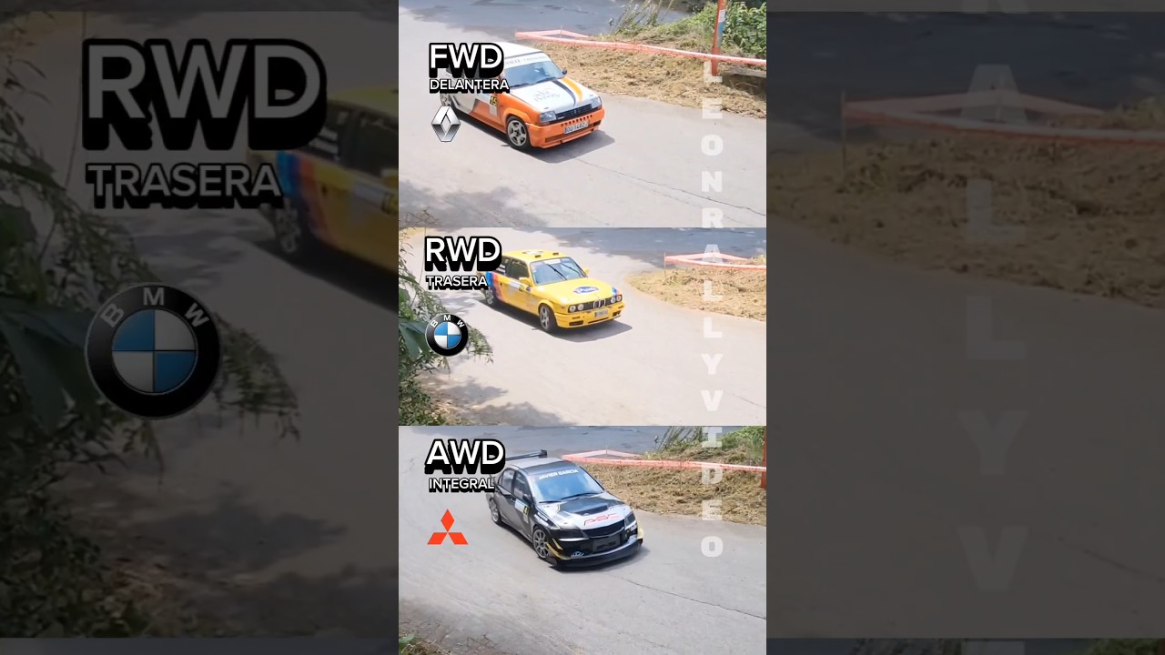 Diferentes tipos de tracción en la Rebollada#larebollada #asturias #drift #renault #mitsubishi #bmw