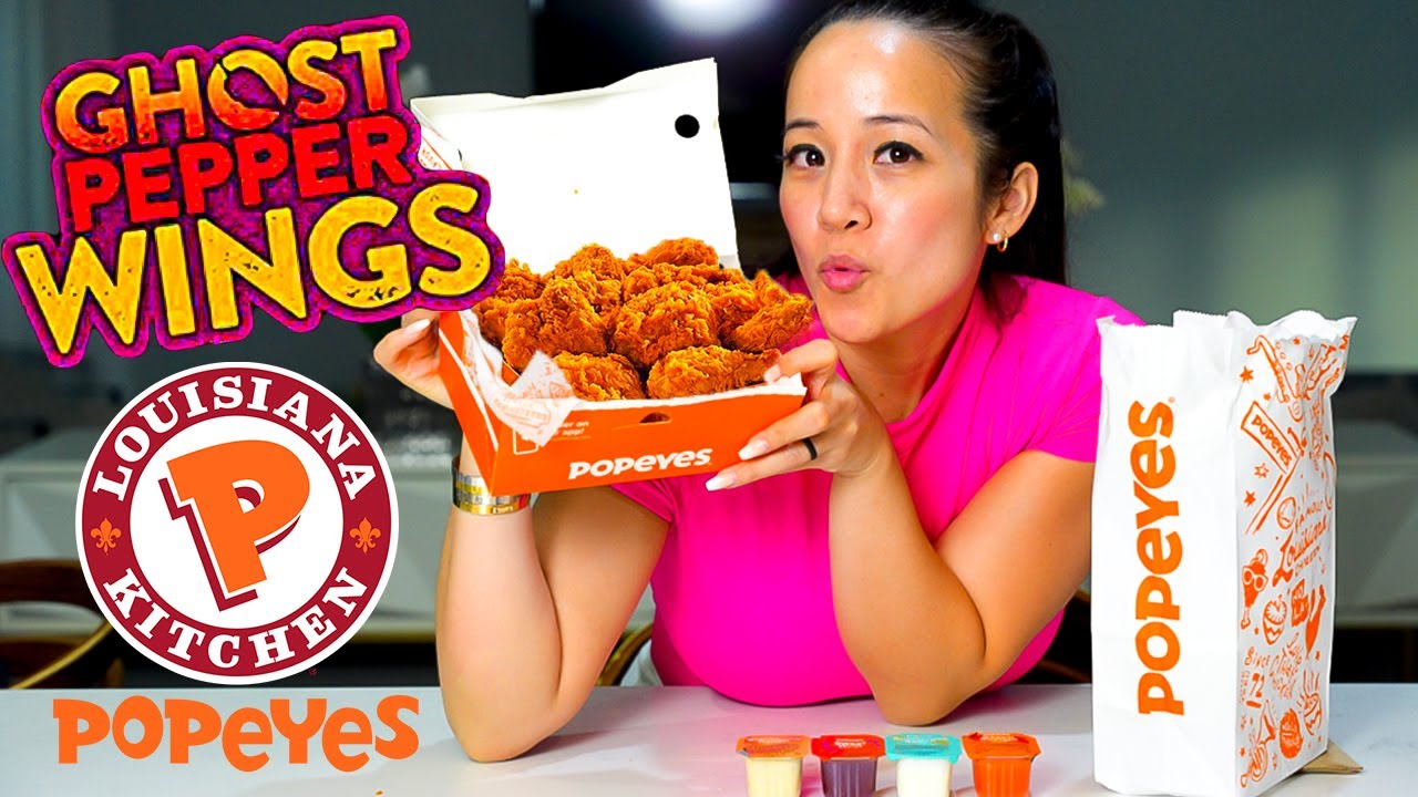Trying POPEYES Ghost Pepper Wings for the 1st Time! Queen Dee Fitness
