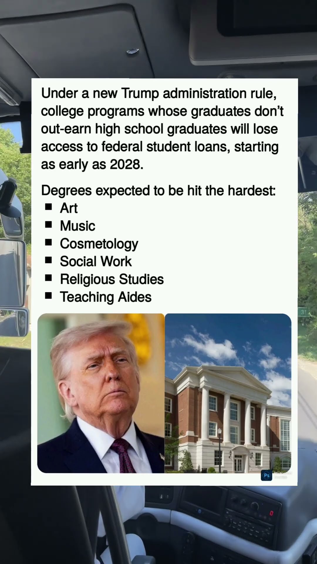 Is your degree on this list? #trump #education #studentloanbill #ussenate #usatoday #trending