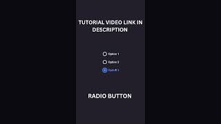 Radio Button Using Html And Css