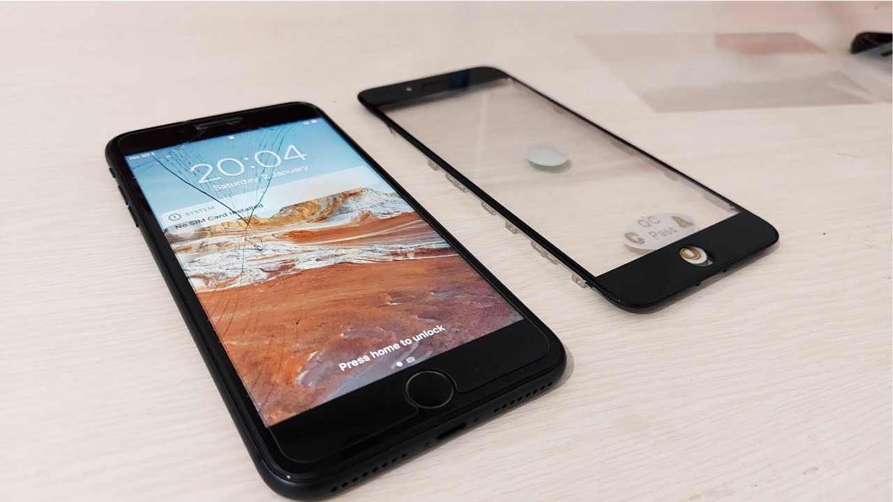 replace only glass iphone 8 plus | change glass iphone 8 pluse - YouTube