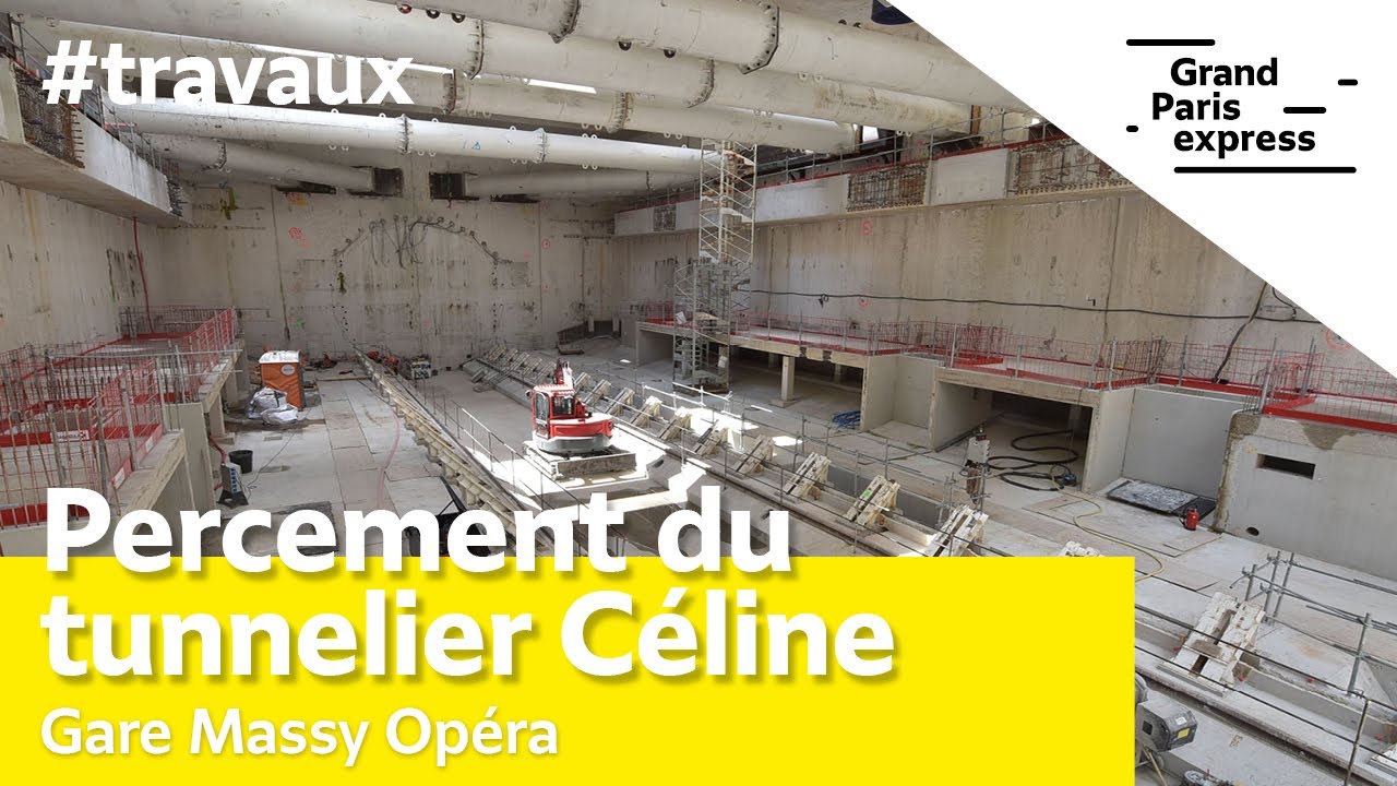 Suivez en direct le percement du tunnelier Céline en gare Massy Opéra