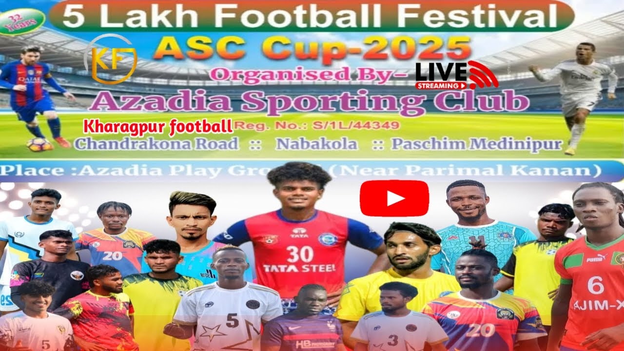 BIGGEST FOOTBALL TOURNAMENT 2025।। AZADIA SPORTING CLUB 💥5 LAKH FOOTBALLL DHAMAKA।।