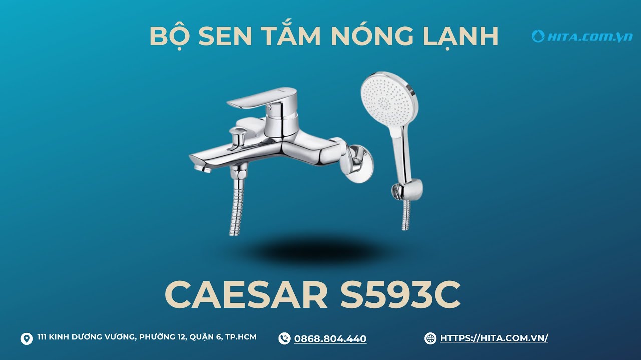Bộ vòi sen tắm nóng lạnh Caesar S593C