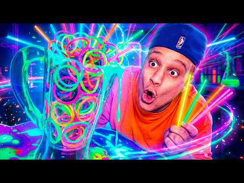 COLOQUEI 100 PULSEIRAS NEON NO LIQUIDIFICADOR E O RESULTADO FOI IMPRESSIONANTE!