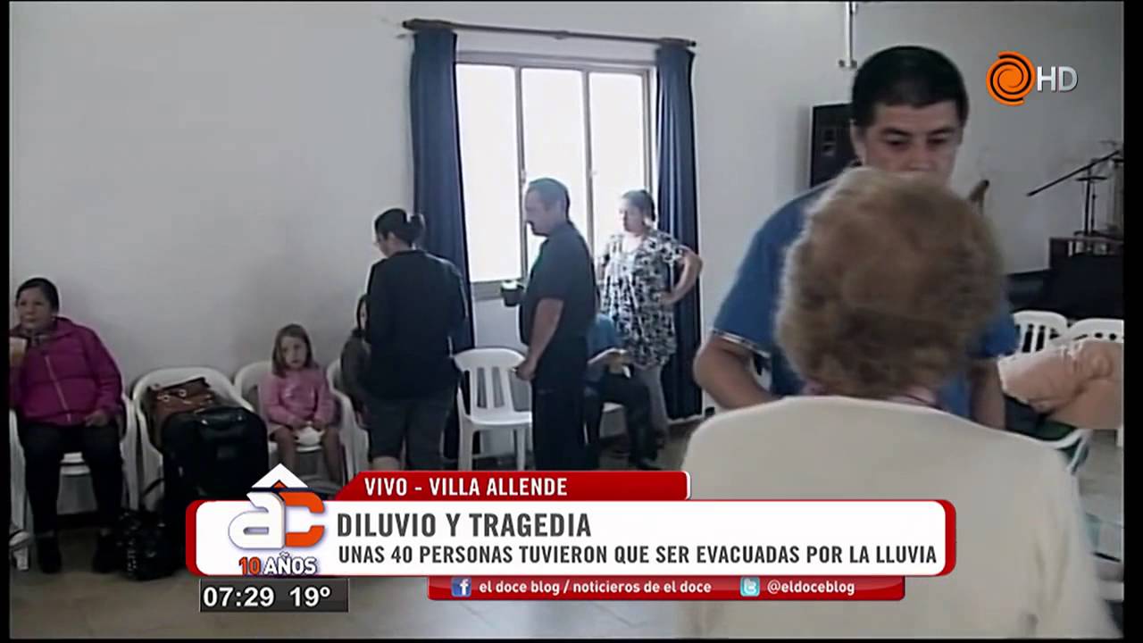 Temporal en Sierras Chicas, evacuados en Villa Allende - Arriba Córdoba - YouTube