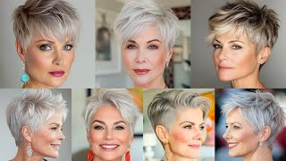 🔥Youthful Short Haircuts for Women Over 50 with Grey Hair | Look 10 Years Younger Instantly! 💇‍♀️✨