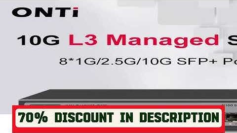 A must-have product! ONTi 8 10Gb SFP+ Ports L3 Managed Network Switch Support DHCP and Dynamic Rou