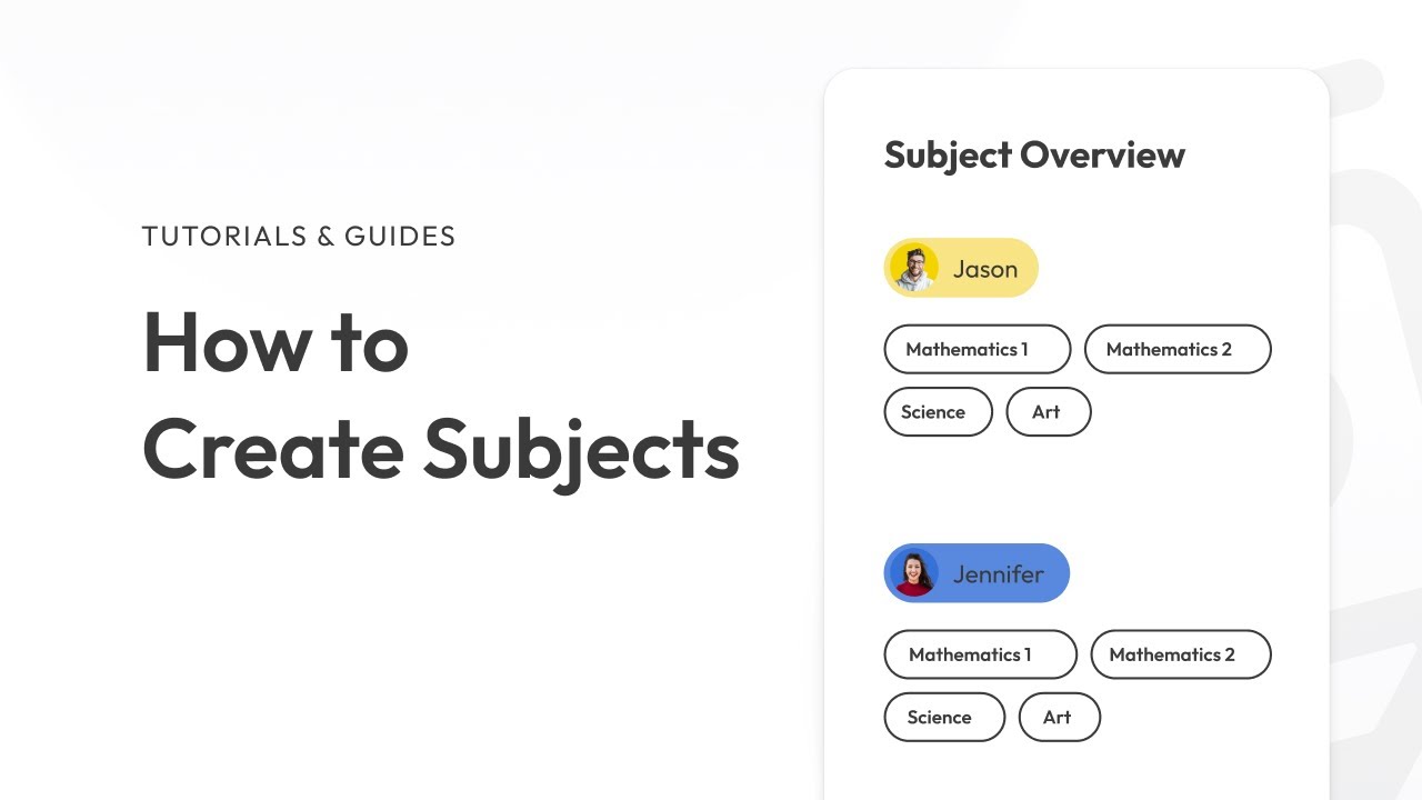 Subject Manager Tutorial