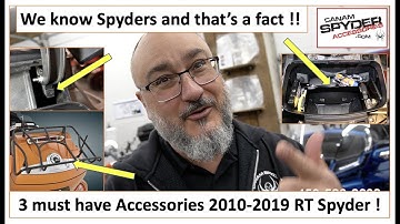 3 must have Can Am Spyder Accessories RT 2010-2019 !! We know accessories, and that