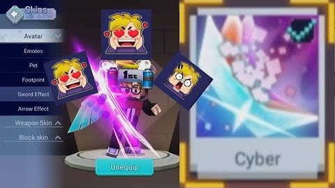 OMG I Got The New Sword Effect 🤩( Cyber ) In Bedwars