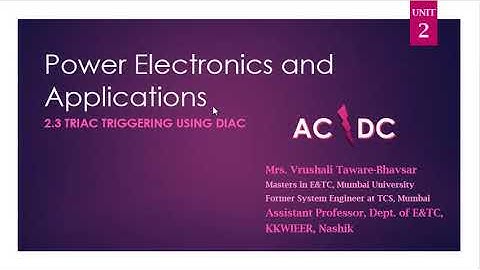 Power Electronics and Applications 2.3 TRIAC triggering using DIAC