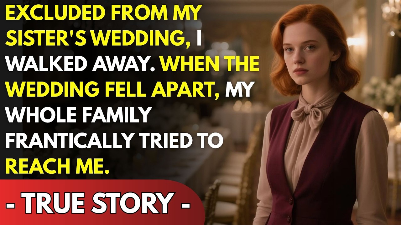 MY SISTER EXCLUDED ME FROM HER WEDDING, SO I WALKED AWAY  WHEN THE WEDDING FELL APART