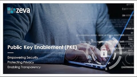 Zeva Presentation: Public Key Enablement