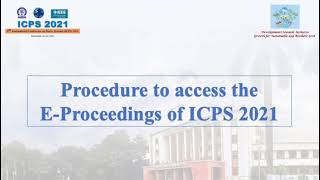 Icps 2021 Virtual Tour