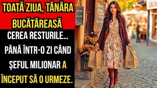 TÂNĂRA BUCĂTĂREASĂ CERCEA RESTURILE ZILNIC… PÂNĂ CÂND MILIONARUL ȘEF A ÎNCEPUT SĂ O URMEZE...