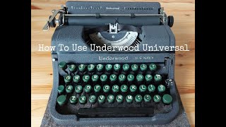 UNDERWOOD STANDARD PORTABLE TYPEWRITER INSTRUCTION MANUAL Original Antique 