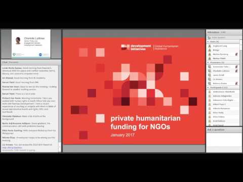 Humanitarian Financing: Private Funding – a growing source for NGOs?