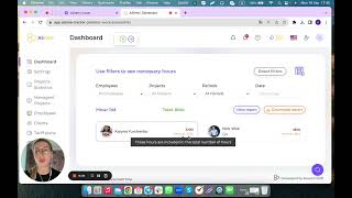 AStime - admin dashboard. How to download a report.