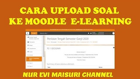 Cara Upload soal ke moodle Elearning