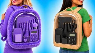 FANCY VS SIMPLE STUDENT 🎒🏆 Crafty Hacks vs. Expensive Gadgets by 123 GO! Planet