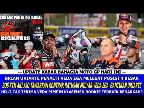 🔥SKANDAL MOTO3 GEMPAR🔴 VEDA RESMI URUTAN 4 | URIARTE DIHUKUM | HD13 PROTES VEDA PIMPIN ROOKIE❓