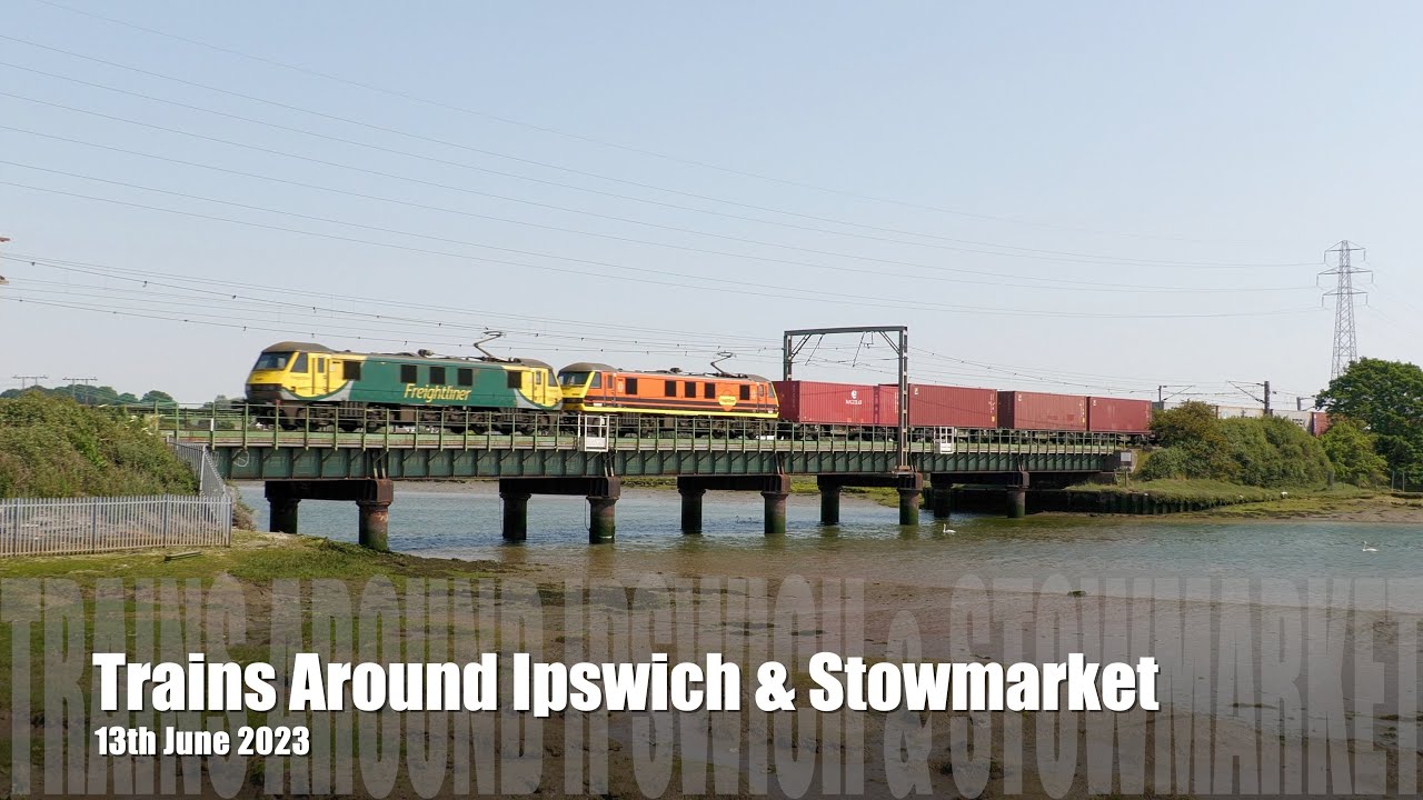 Trains Around Ipswich & Stowmarket 13.06.23 - 4K