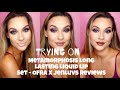 Trying on Metamorphosis Long Lasting Liquid Lip Set - OFRA X JenLuvs Reviews