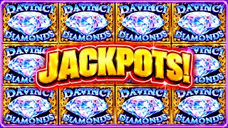 ★★HUGE JACKPOTS★★$400 BETS★★DAVINCI DIAMONDS HIGH LIMIT SLOT MACHINE SLOTS (IGT)