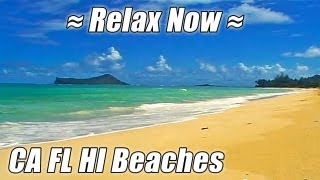 Wave Sounds Hawaii Florida California Beaches Relaxing Ocean Video relax Waves Sampler DVD