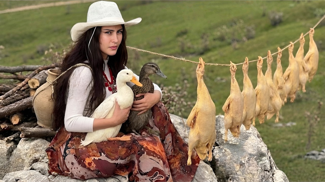 Morning in the Mountain Pasture: Cooking Duck and Flatbread