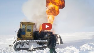 Everyone Should See This Video ! Diesel Is Out Of Control-Heavy Diesel Start! Professional Worker