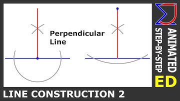 Draw perpendicular to a line from a point on or outside it | Geometric Drawing | Engineering Drawing
