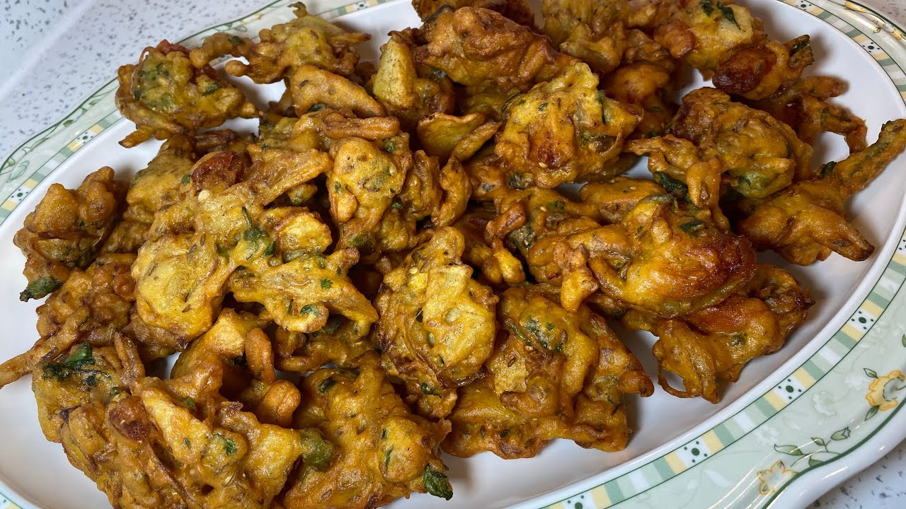 vegetable pakoras recipe onion bhaji recipe Ramadan special YouTube