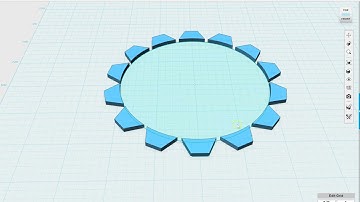 123D Design Circular Pattern - Gear