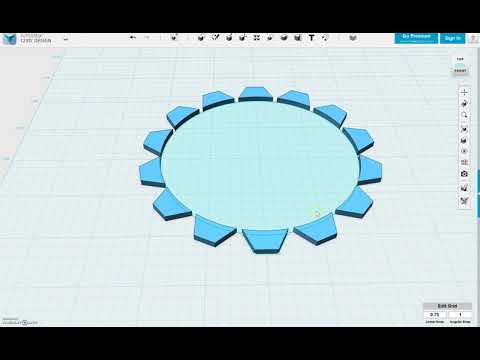 123D Design Circular Pattern - Gear