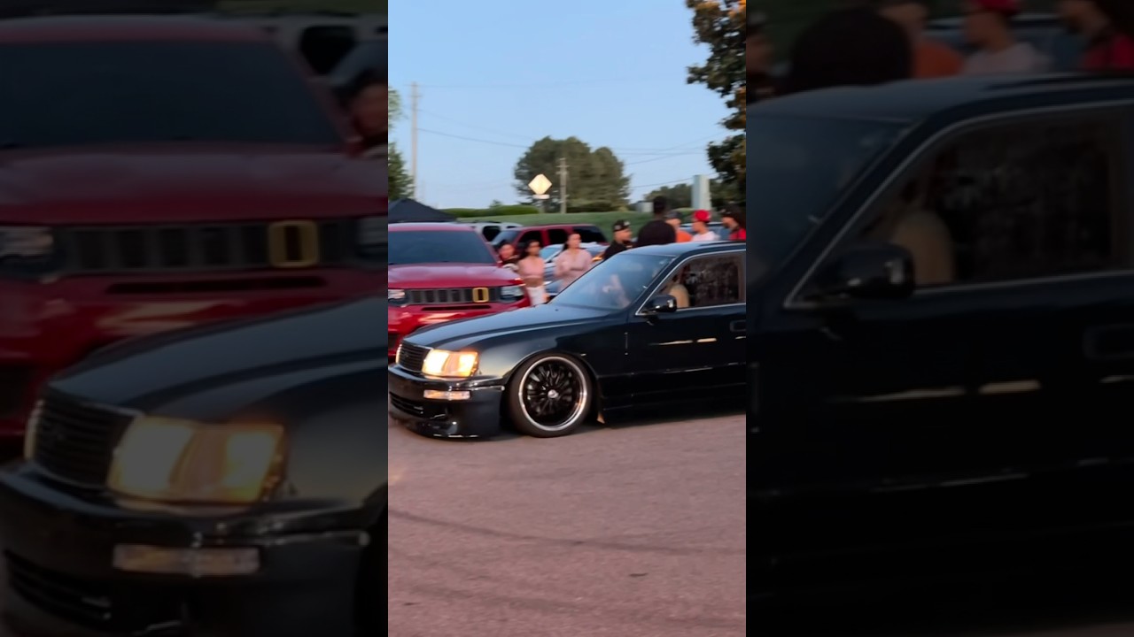 At this mega car meet there are many really good modified cars 