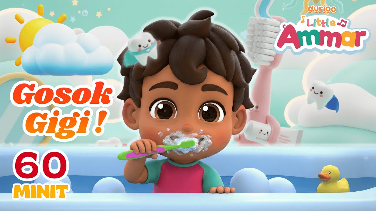 🌞 Ammar Gosok Gigi! 🫧 | Kompilasi Rutin Harian 60 Minit | Little Ammar | Durioo+ Originals