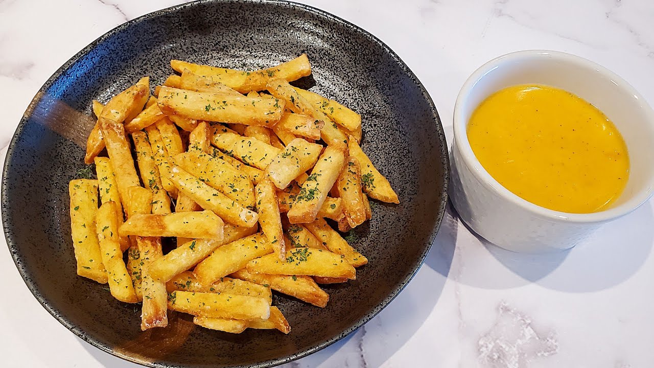 Crispy French Fries with Cheese Sauce EASY Recipe YouTube