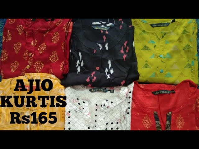 💕Ajio kurti Haul💕Kurtis from fusion 💕starts with 150₹💕👌👌quality for  daily & clg wear - YouTube