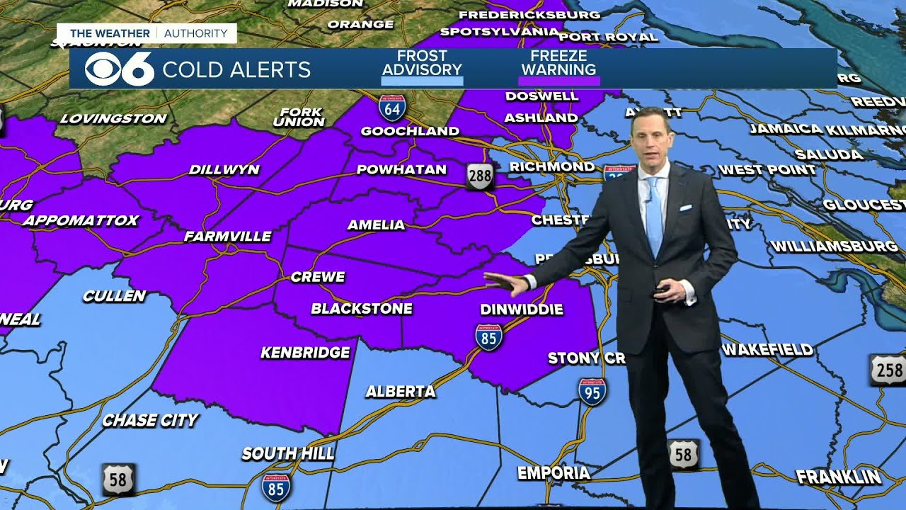 Tracking frost advisory, freeze warning Saturday morning in Central ...