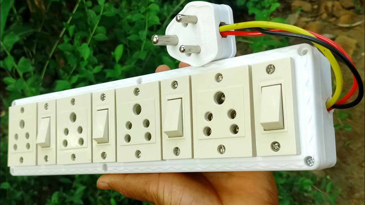 How to make an extension box | 4 Sockets+4Swithes box wiring | Trending