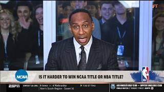 First Take Stephen A. Smith Fires Back At Mario Chalmers Ncaa Le Harder Than Nba?