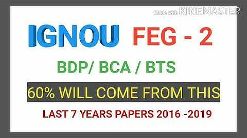 IGNOU  FEG-2 LAST 7 YEARS QUESTION PAPERS