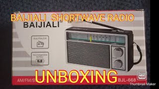 BAIJIALI SHORTWAVE RADIO (AM/FM) 4 BAND UNBOXING